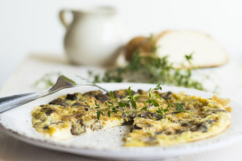 Mushrooms omelette