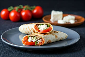 Tomato & feta wrap