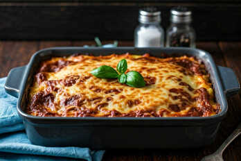 Moussaka with feta cheese