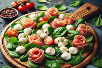 Mozzarella prosciutto platter