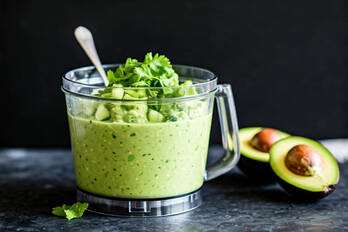 Avocado & cucumber gazpacho