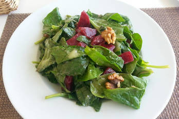 Spinach & beets salad