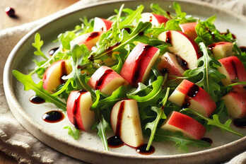 Arugula & apple salad with sweet-sour dressing