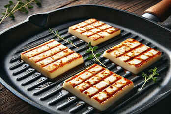 5-min sauteed halloumi